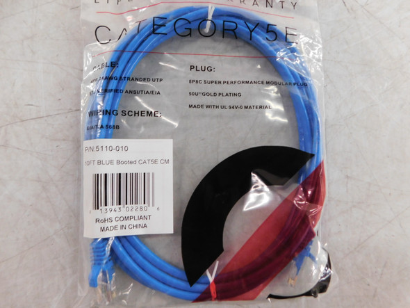 Zero Connect 5110-010 Wire/Cable/Cord CAT 5 Blue EA