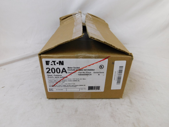Eaton 1004455BCH Meter Sockets Residential Single 200A 600V 50/60Hz 1Ph 3Wire 4Jaws EA 1 1/4in Hub