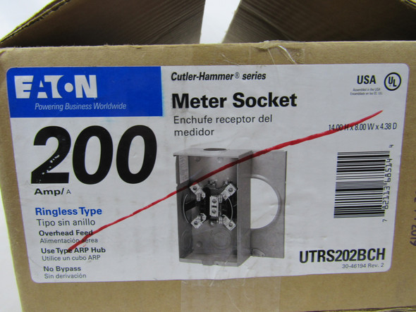 Eaton UTRS202BCH Meter Sockets EA