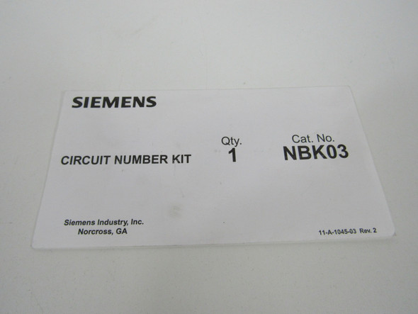 Siemens NBK03 Meter and Meter Socket Accessories EA