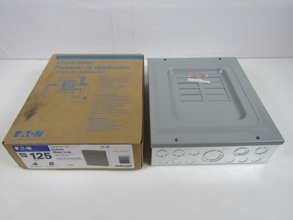Eaton BR48L125SP Loadcenters and Panelboards BR 8P 125A 240V 50/60Hz 1Ph 3Wire 8Cir 4Sp EA NEMA 1