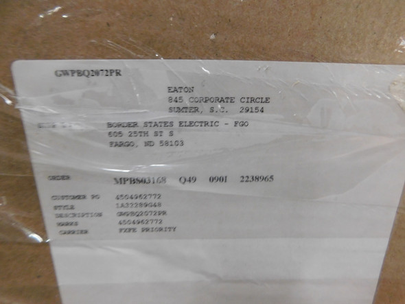 Eaton GWPBQ2072PR Electrical Enclosures