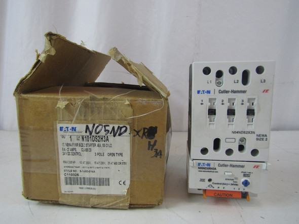 Eaton N101DS2H3A Non-Combination Starter Open 3P 45A 24V 50/60Hz NEMA Size 2