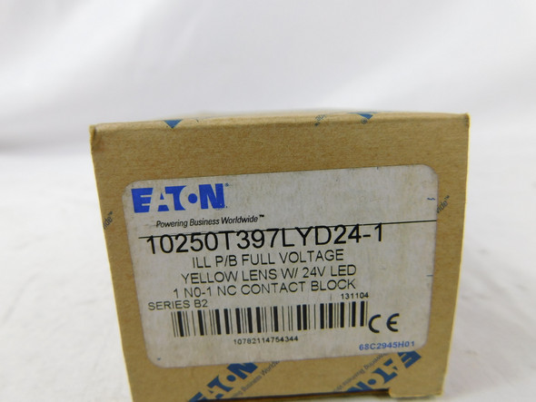 Eaton 10250T397LYD24-1 Pushbuttons Illuminated 24V 1NO 1NC Yellow