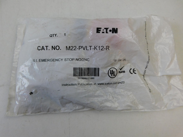 Eaton M22-PVLT-K12-R Pushbuttons 30V EA