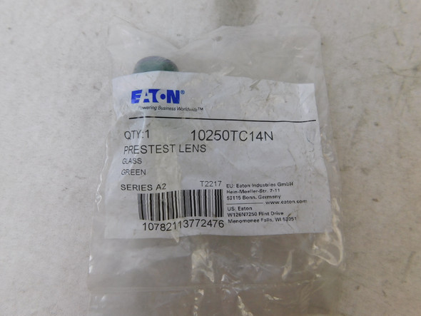 Eaton 10250TC14N Pushbutton/Pilot Light/Selector Switch Accy Prestest Lens Green EA
