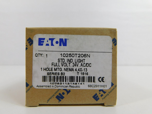 Eaton 10250T206N Indicating Lights LED 24V EA NEMA 3/3R/4/4X/12/13 Lens Not Included Watertight/Oiltight