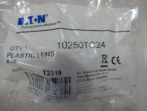 Eaton 10250TC24 Contact Blocks and Other Accessories Plastic Lens Blue EA NEMA 3/3R/4/4X/12/13 Watertight/Oiltight