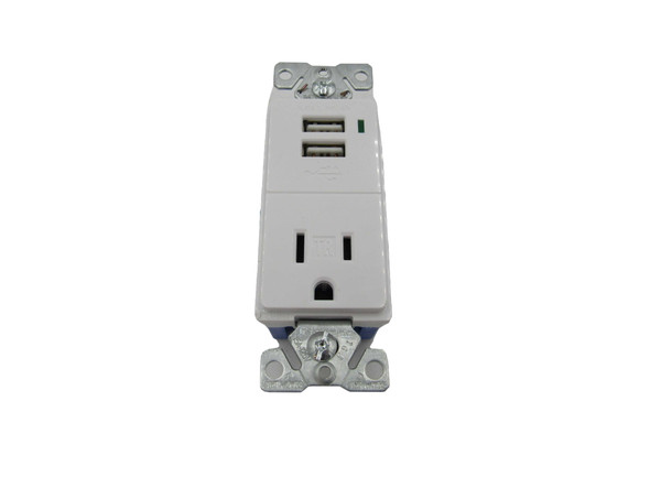 Eaton TR7740W-BOX Combination USB Charger/Duplex Receptacle Outlet