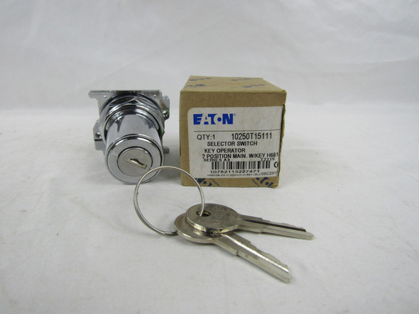 Eaton 10250T15111 Selector Switches Non-Illuminated 2 Position Black NEMA 3, 3R, 4, 4X, 12 and 13 W/Key