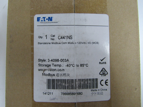 Eaton C441NS Relays Modbus Communication Module 120V 4 Inputs, 2 Outputs