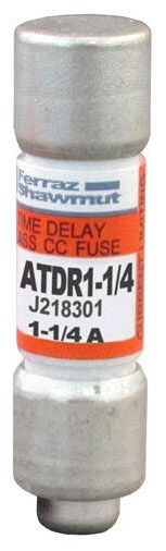 Ferraz Shawmut ATDR1-1/4 Class CC 1.25A 600VAC, 300VDC Power Fuse