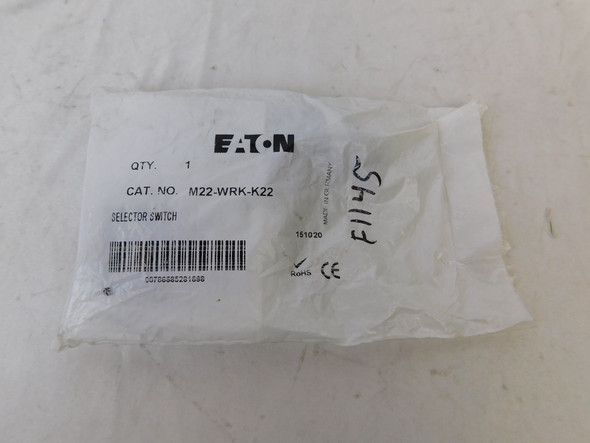 Eaton M22-WRK-K22 Selector Switches 2NO 2NC 2 Position Black