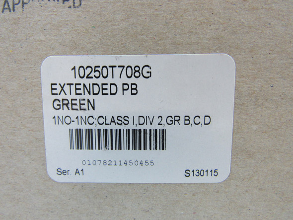 Eaton 10250T708G Pushbuttons Non-Illuminated 1NO 1NC Green NEMA 3/3R/4/4X/12/13