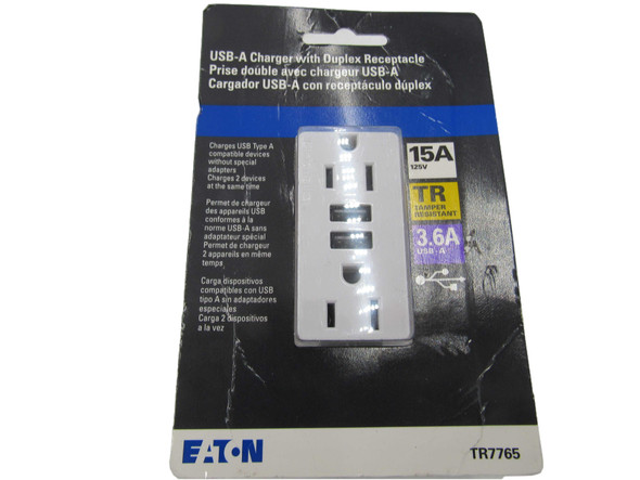 Eaton TR7765 USB Charger Duplex Receptacle Outlet