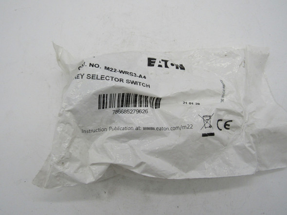 Eaton M22-WRS3-A4 Selector Switches Key Operated Black