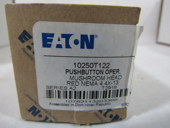 Eaton 10250T122 Pushbuttons Mushroom Red EA