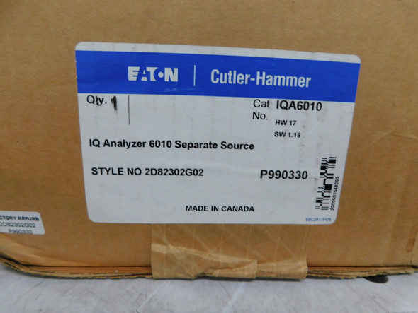 Eaton IQA6010 Programmable Logic Controllers (PLCs) IQ Analyzer