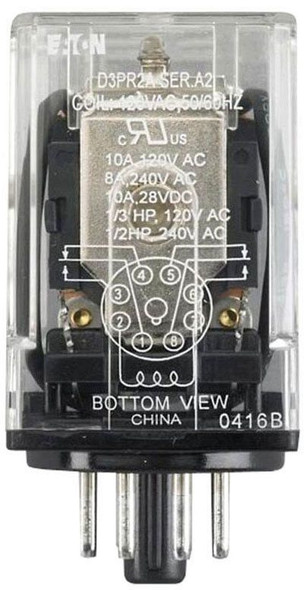 Eaton D3PR3R1 Relays 10A 12VDC EA