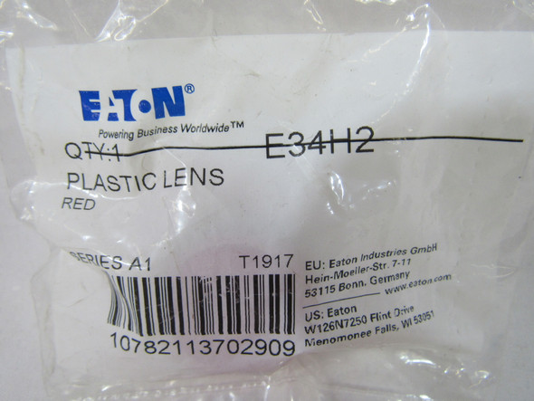 Eaton E34H2 Light Switch and Control Accessories Plastic Lens Red EA NEMA 3/3R/4/4X/12/13 Watertight/Oiltight