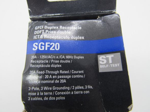 Eaton SGF20W-BX-LW GFCI Duplex Receptacle Outlet