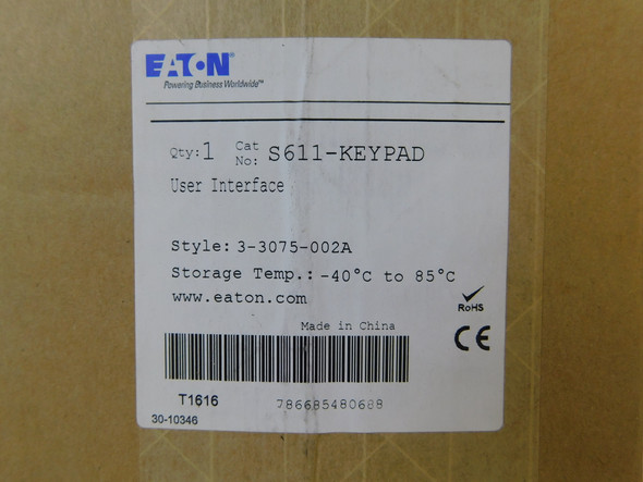 Eaton S611-KEYPAD Starter and Contactor Accessories User Interface S611 Soft Starter Accy