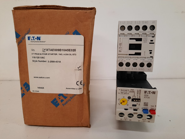 Eaton XTAE009B10A5E020 Non-Reversing Starters FVNR 9A 120V 1NO