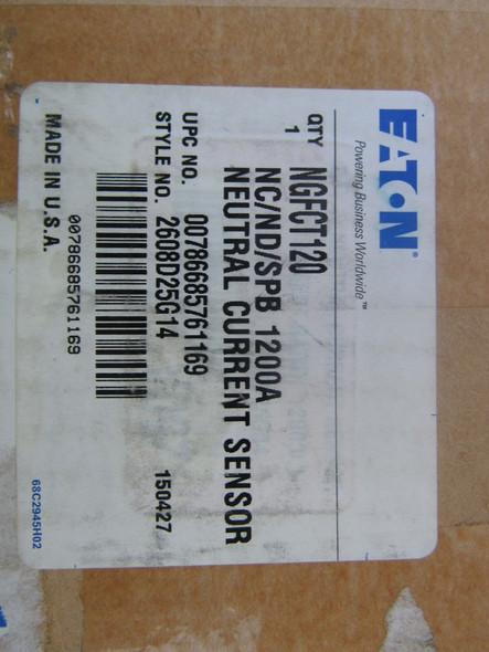 Eaton NGFCT120 Other Sensors and Switches Neutral Current Sensor 1200A J-K Frame