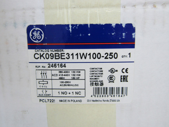 CK09BE311W100-250 Other Contactors 3P 250A 250V 50/60Hz 1NO 1NC