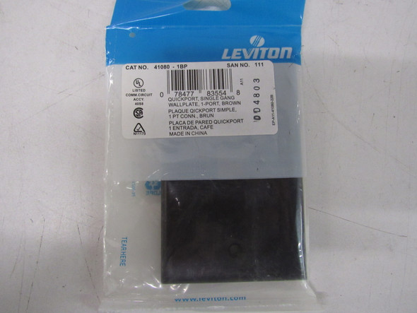 Leviton 41080-1BP Wallplates and Accessories Wallplate Black 1 Gang