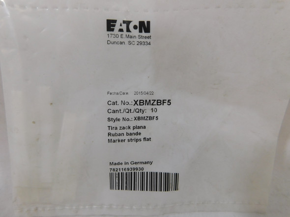 Eaton XBMZBF5 Contact Accessories Marker Tag 10EA