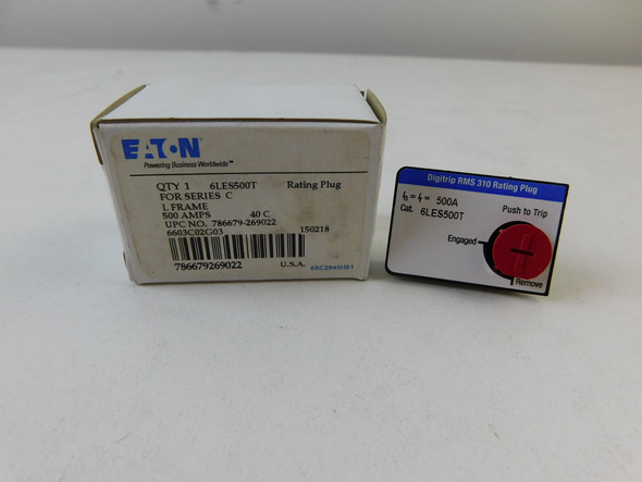 Eaton 6LES500T Rating Plug Digitrip RMS 310 500A L EA