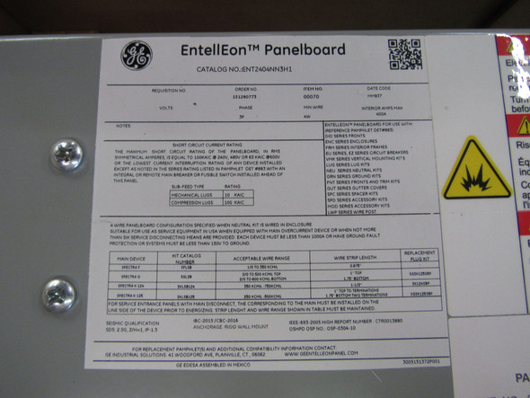 ENT2404NN3H1 Bus Plugs and Busway EntellEon 400A 3Ph