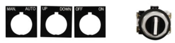 Eaton HT8JXH1DAB-POP Selector Switches Non-Illuminated 1NO 1NC 3 Position Black Spring Return