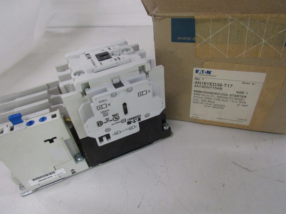 Eaton AN16YED39-T17 Non-Combination Starter Open 3P 27A 120V 50/60Hz 7.5HP 1NO