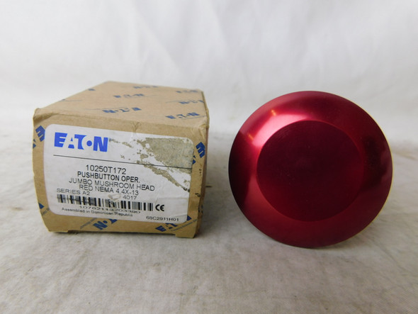 Eaton 10250T172 Pushbuttons Non-Illuminated Red EA NEMA 3/3R/4/4X/12/13 Watertight/Oiltight Jumbo Mushroom Button