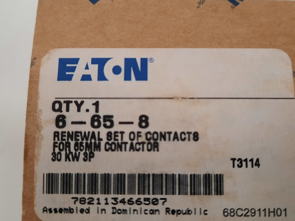 Eaton 6-65-8 Contact Accessories Replacements 3P EA