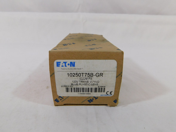 Eaton 10250T75B-GR Pushbuttons 30.5 mm, Heavy-Duty 120V 1NO Blue