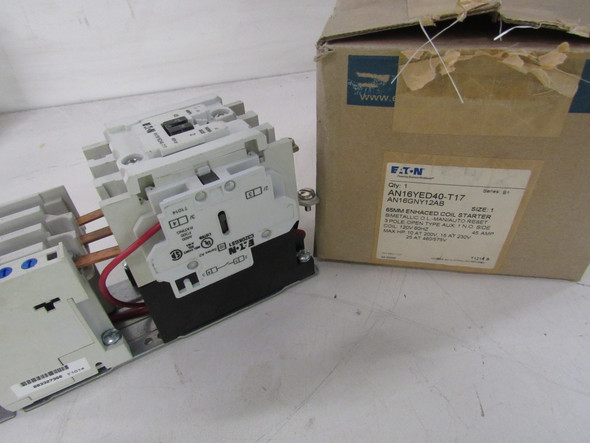 Eaton AN16YED40-T17 Non-Combination Starter Open 3P 45A 120V 50/60Hz 1NO NEMA 2