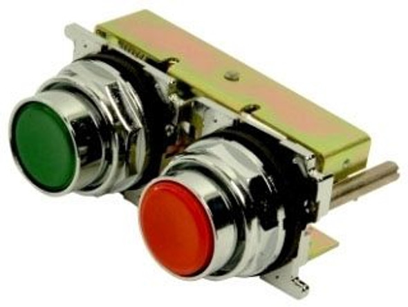 Eaton 10250TA72 Pushbuttons Station 2 Button Red/Green EA NEMA 3/3R/4/4X/12/13 Mechanically Interlocked