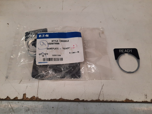 Eaton 10250TM86 Contact Blocks and Other Accessories Legend Plate Black