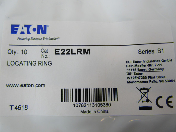 Eaton E22LRM Contact Blocks and Other Accessories Locating Ring 10PK