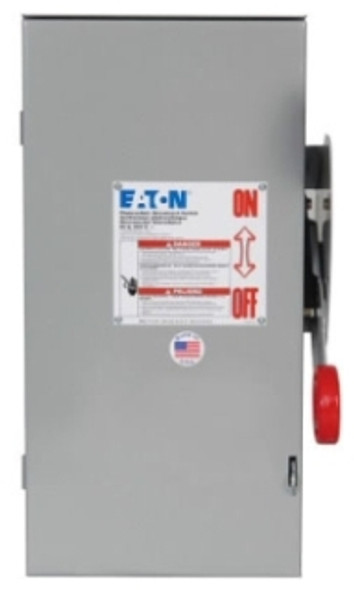 Eaton DCG3061URM Disconnect Switches Heavy Duty DC Disconnect 3P 30A 600V 50/60Hz EA NEMA 3R Photovoltaic Disconnect