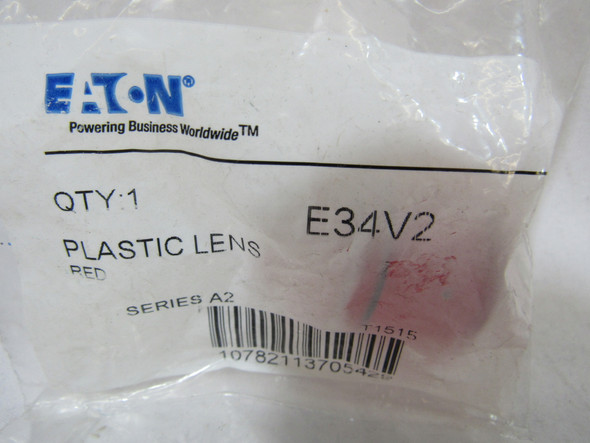 Eaton E34V2 Contact Blocks and Other Accessories Plastic Lens Red EA NEMA 3/3R/4/4X/12/13 Watertight/Oiltight Corrosion Resistant