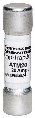 Mersen ATM20 Midget Class 20A 600VAC 50/60Hertz, 600VDC Midget Fuse