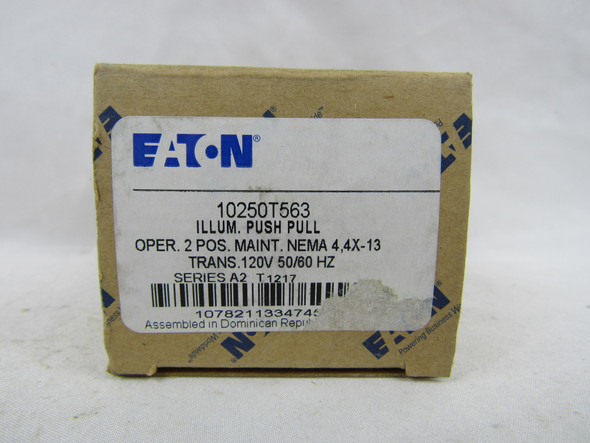 Eaton 10250T563 Pushbuttons Illuminated 120V 2 Position NEMA 3/3R/4/4X/12/13 50/60Hz