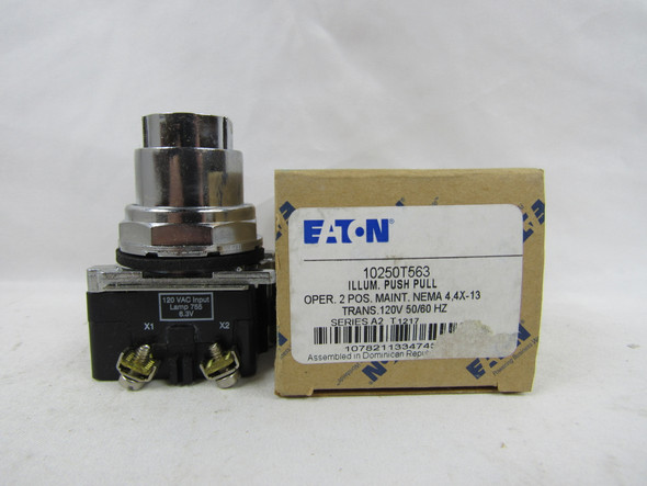 Eaton 10250T563 Pushbuttons Illuminated 120V 2 Position NEMA 3/3R/4/4X/12/13 50/60Hz