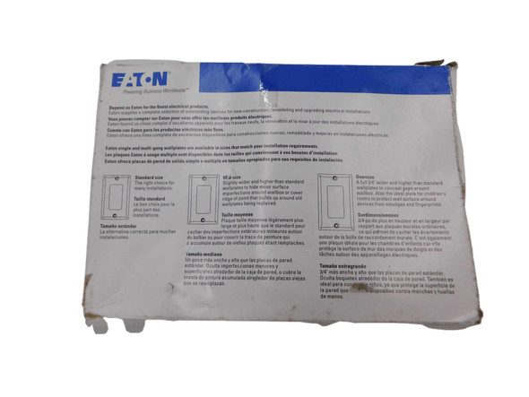 Eaton PJ26W-10-LW Wallplates and Accessories Wallplate White 10BOX