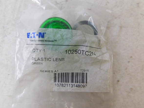 Eaton 10250TC2N Pushbutton/Pilot Light/Selector Switch Accy Lens Green EA