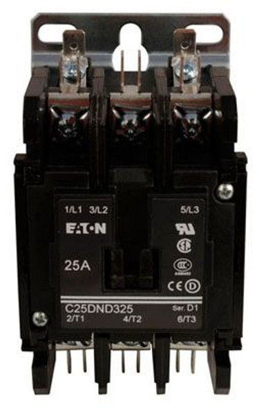 Eaton C25DND325B-GL Definite Purpose Contactors Non-Reversing 3P 25A 240V D Frame EA